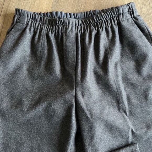 Via Masini 80 Pull on Wool Blend Gray Trousers - Large (size 46 - Picture 3 of 11